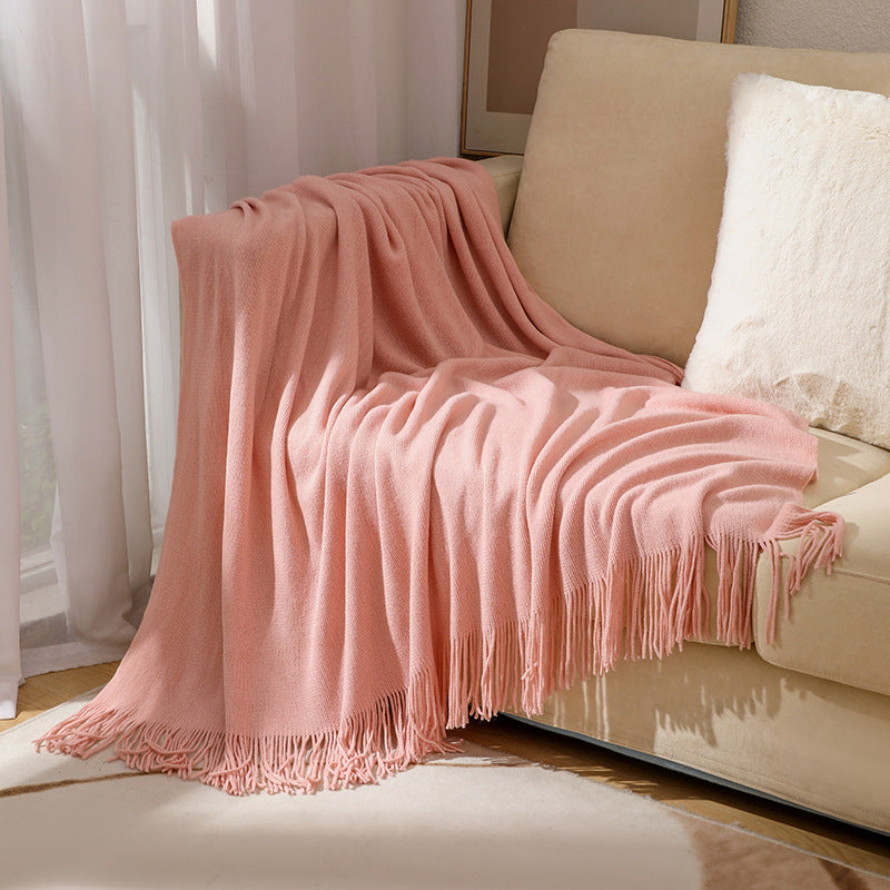 Luxurious Plush Fringe Throw Blanket