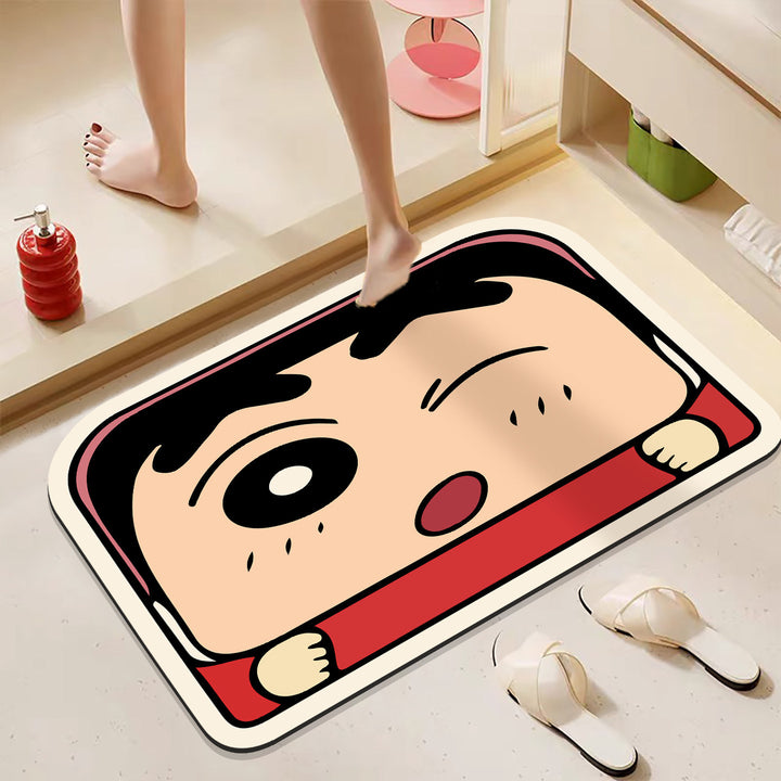 Fun Cartoon-Themed Plush Bath Mat