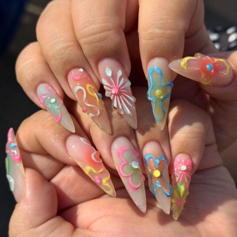 Animal-Inspired Press-On Nail Art Set Bowlift