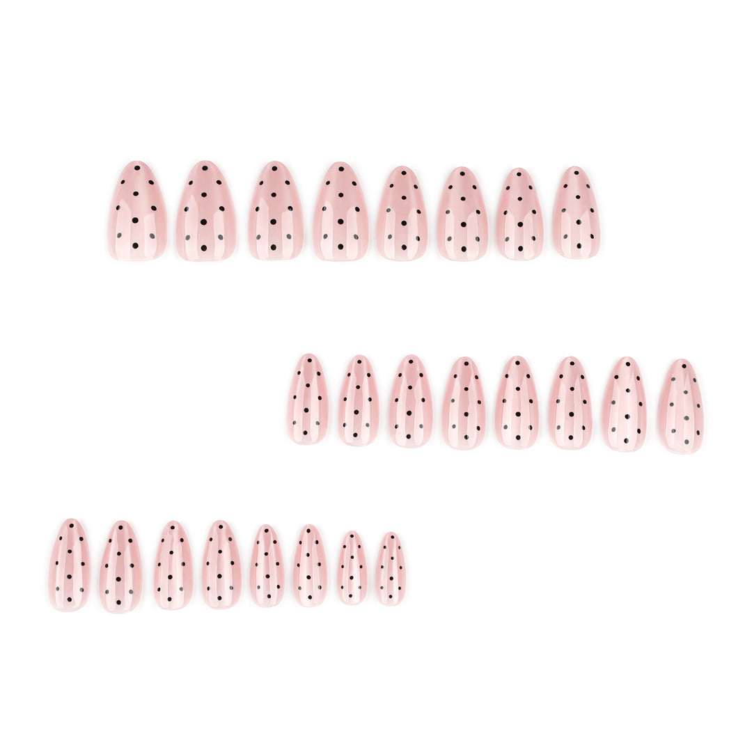 Elegant Nail Designs with Polka Dot Pattern Bowlift