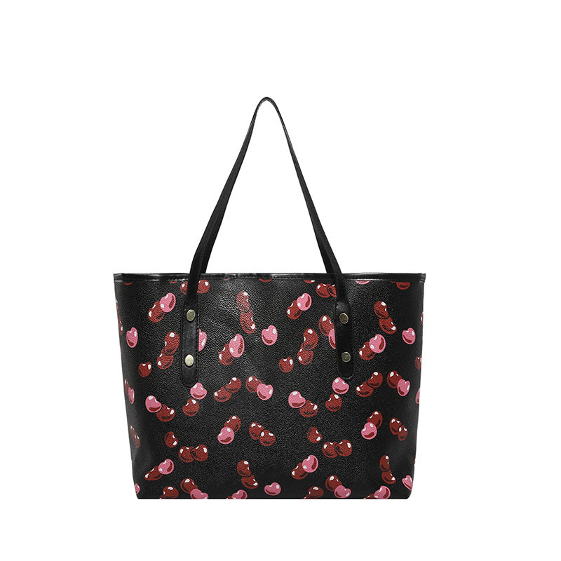 WoPlayful Cherry Patterned Tote Bag Bowlift