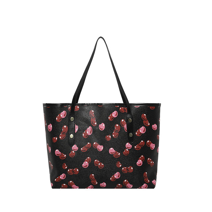 WoPlayful Cherry Patterned Tote Bag Bowlift