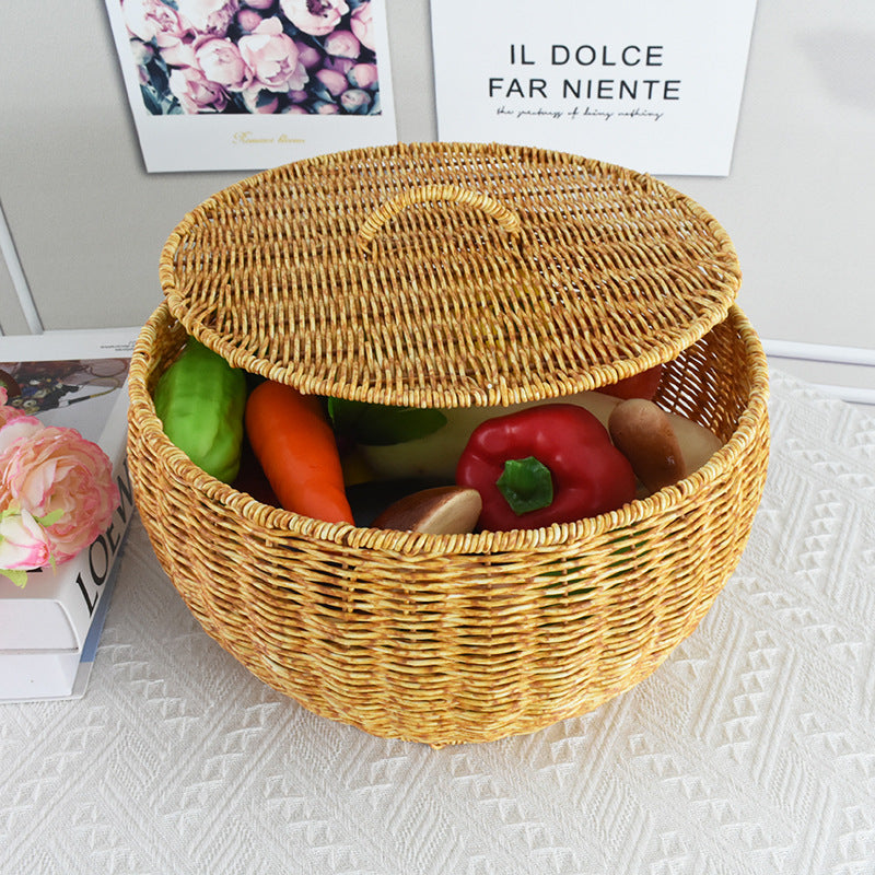 Home Storage Wicker Basket Bowlift