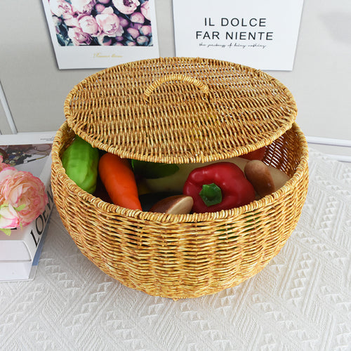 Home Storage Wicker Basket Bowlift