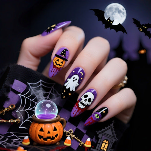 Creative Halloween-style artificial nails Bowlift