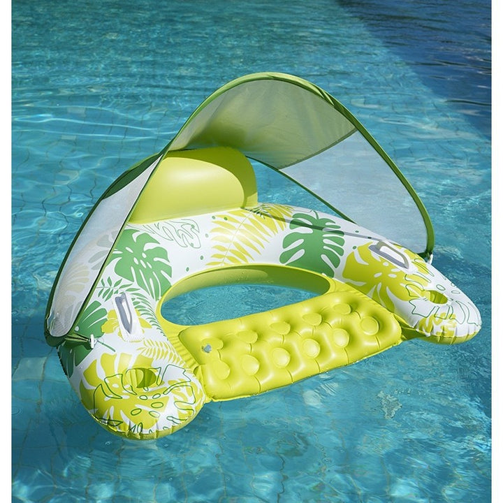 Inflatable Pool Lounger with Canopy Bowlift