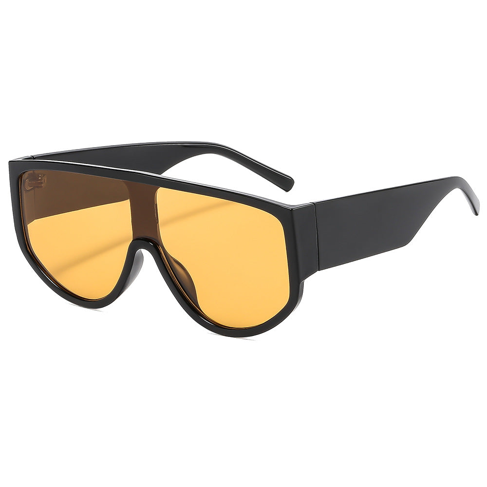 Women's fashion sunglasses with futuristic, transparent frame and large protection Bowlift