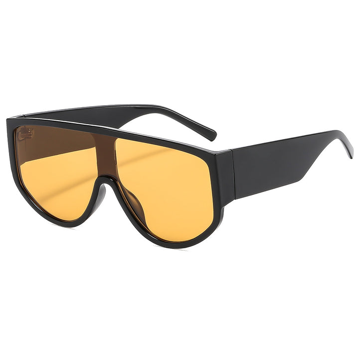 Women's fashion sunglasses with futuristic, transparent frame and large protection Bowlift