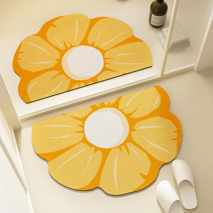Floral Pattern Bath Mat Bowlift