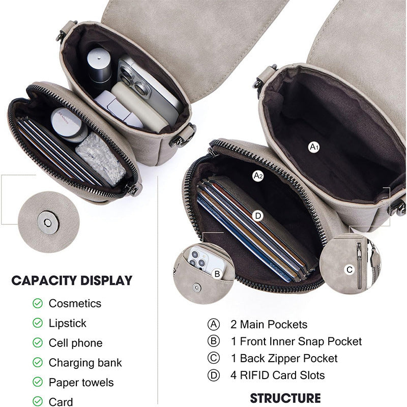 Small crossbody bag with decorative shoulder strap Bowlift