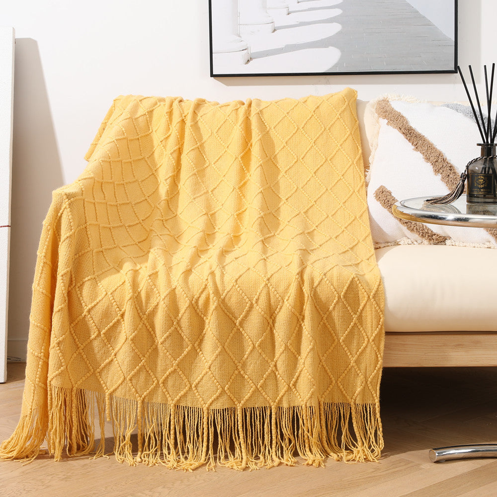 Cozy Knitted Throw Blanket
