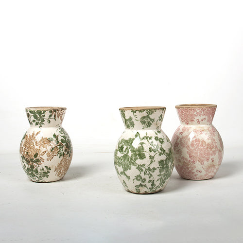 Floral Ceramic Vase Bowlift