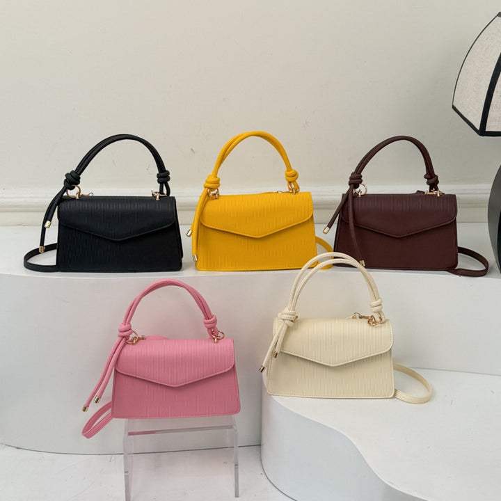 WoRibbed Texture Structured Handbag Bowlift