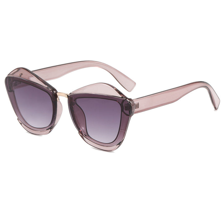 Women striking designer sunglasses with extravagant frame Bowlift