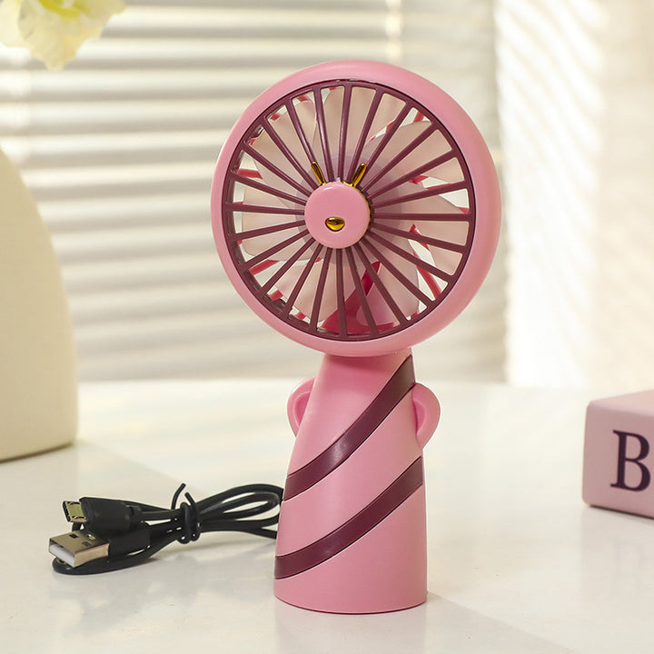 Women's Portable Mini Handheld Fan with USB Charging Function and Ergonomic Design Bowlift