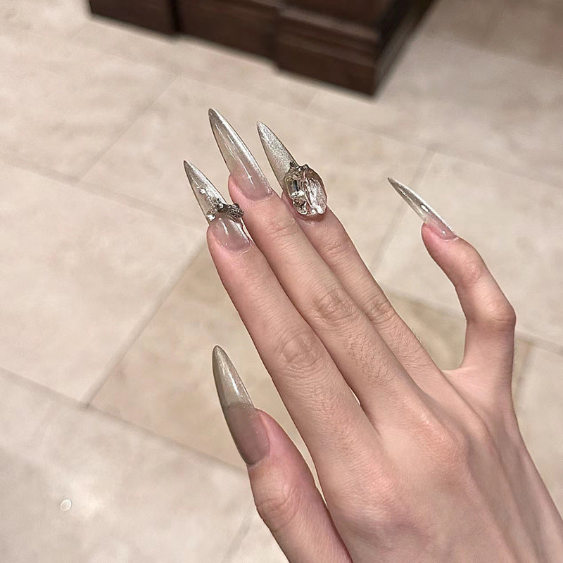 Natural Almond-Shaped Press-On Nails Bowlift