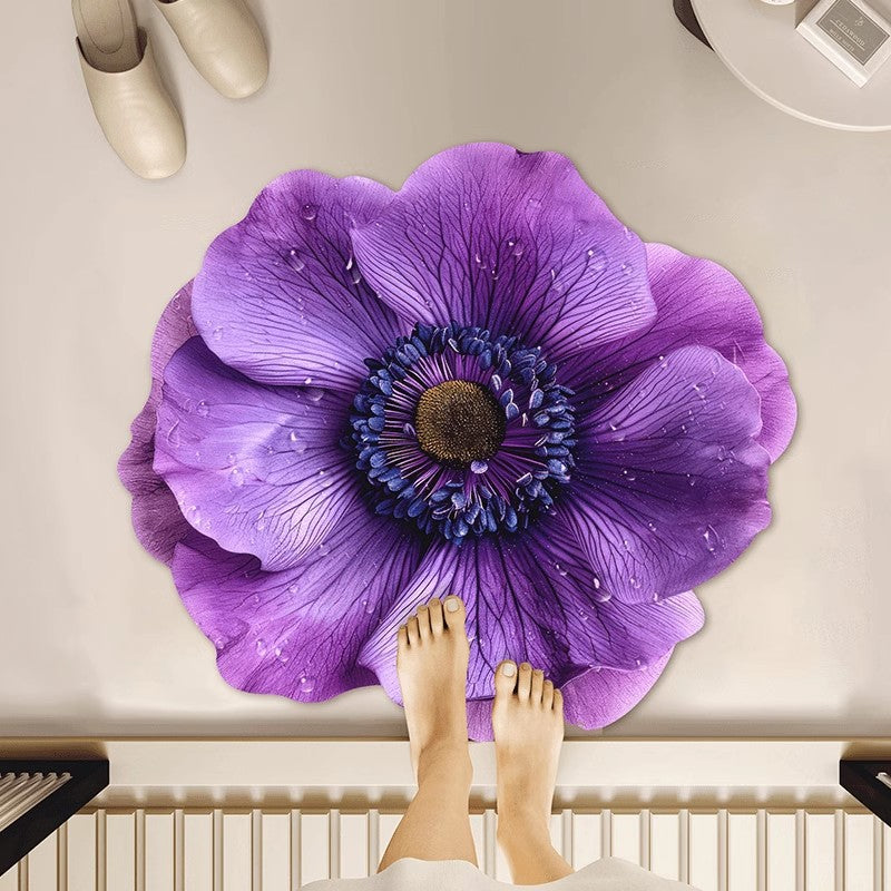Floral Shaped Area Rug
