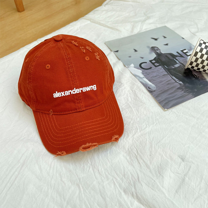 Unisex Distressed Cotton Baseball Cap Bowlift