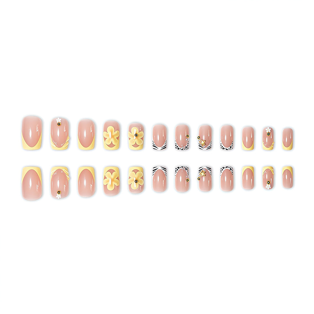 Floral 3D Nail Art Enhancements Bowlift