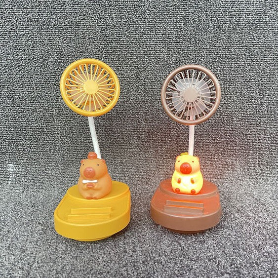 Unisex Portable Hand Fan in Nostalgic Capybara Design Bowlift