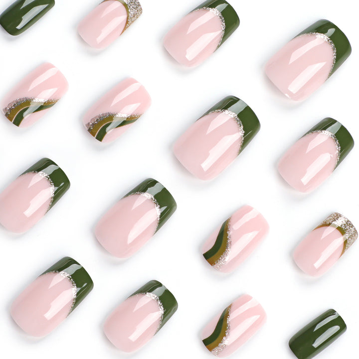 Artful nail extensions with golden accents and elegant design Bowlift