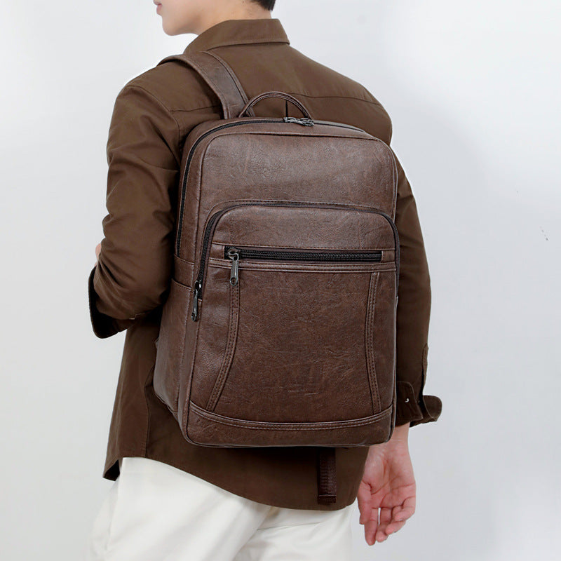 Elegant Backpack Made of Faux Leather with Multiple Compartments Bowlift