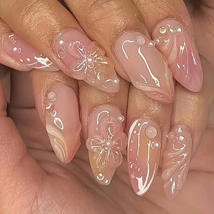 Elegant Gel Nail Art Extensions Bowlift
