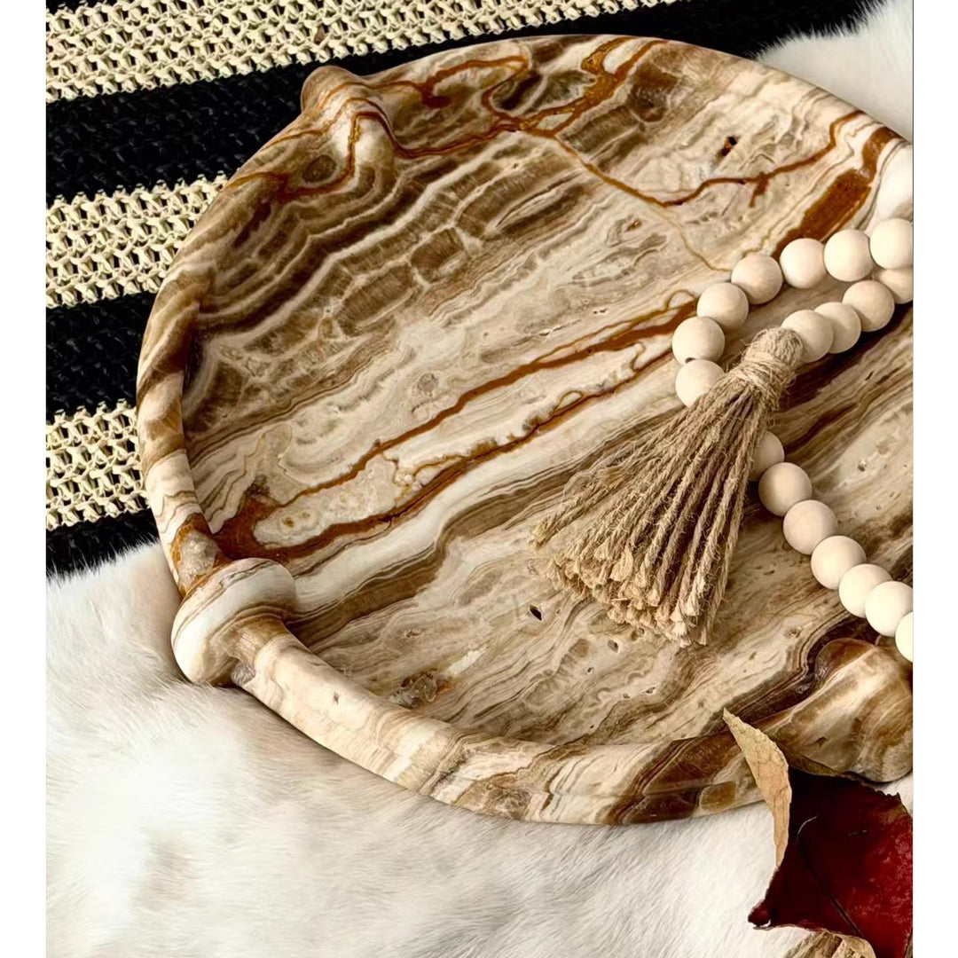 Decorative Onyx Serving Plate