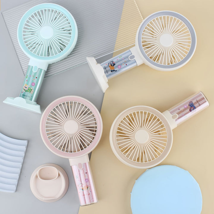 Women's Portable Mini-Hand Fan with Spray Function and Ergonomic Design Bowlift