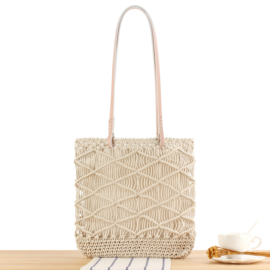 Macramé Tote Bag with Elegant Details Bowlift