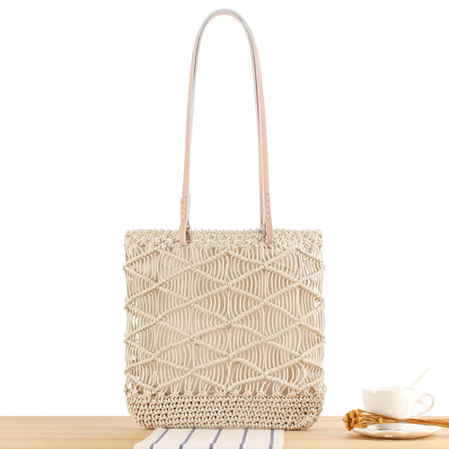 Macramé Tote Bag with Elegant Details Bowlift