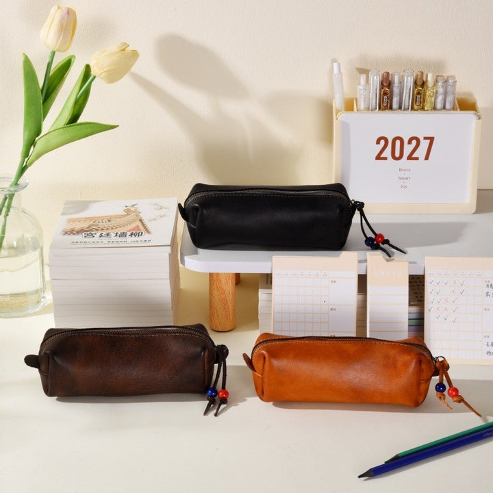Premium Leather Pencil Case Bowlift