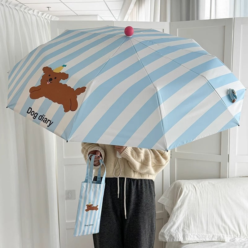 Women's foldable umbrella with animal design Bowlift