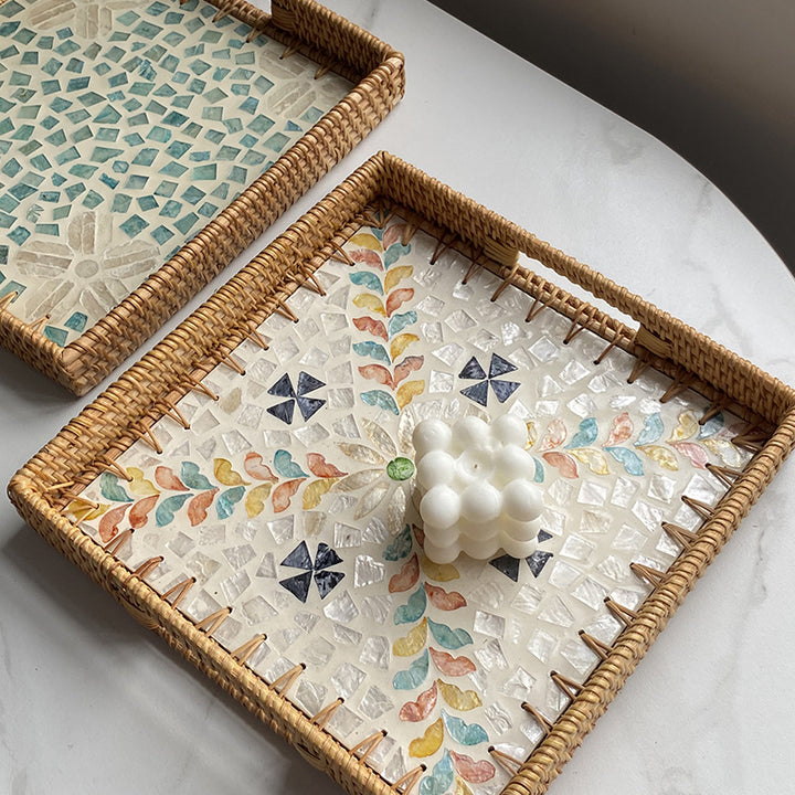 Women's decorative mosaic serving platter set Bowlift