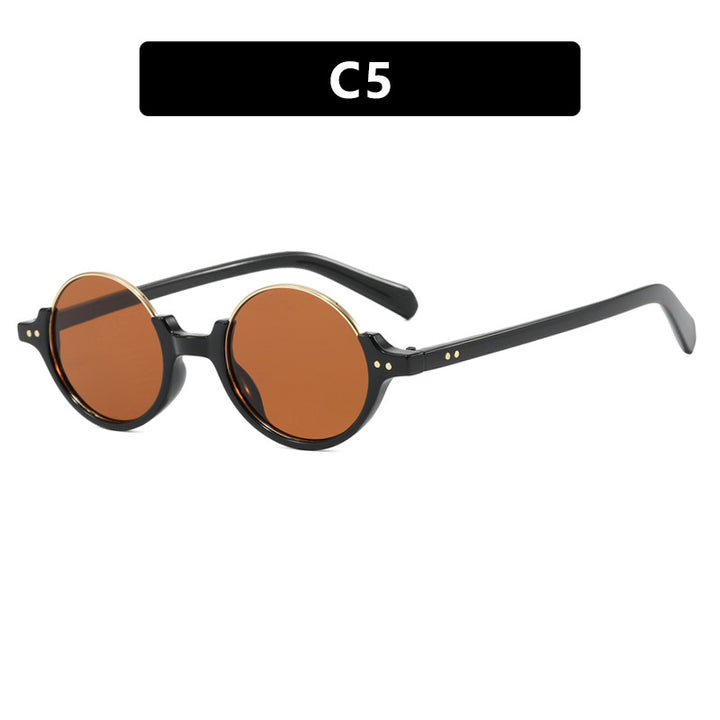 Women's round sunglasses with elegant plastic frame Bowlift