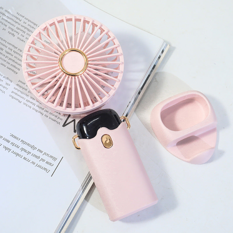 Women's Portable Hand Fan with Integrated Spray Function and USB Charging Option Bowlift