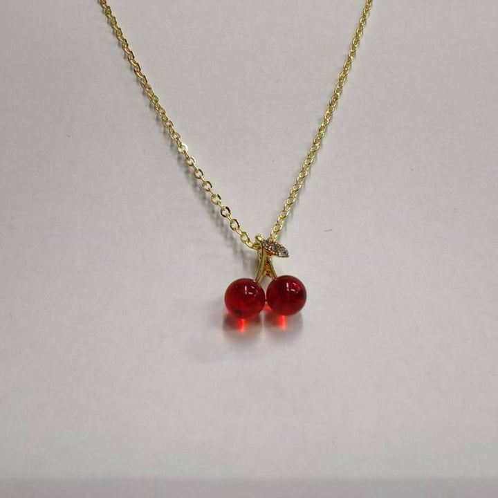 Elegantly Charming Cherry Pendant Necklace Bowlift