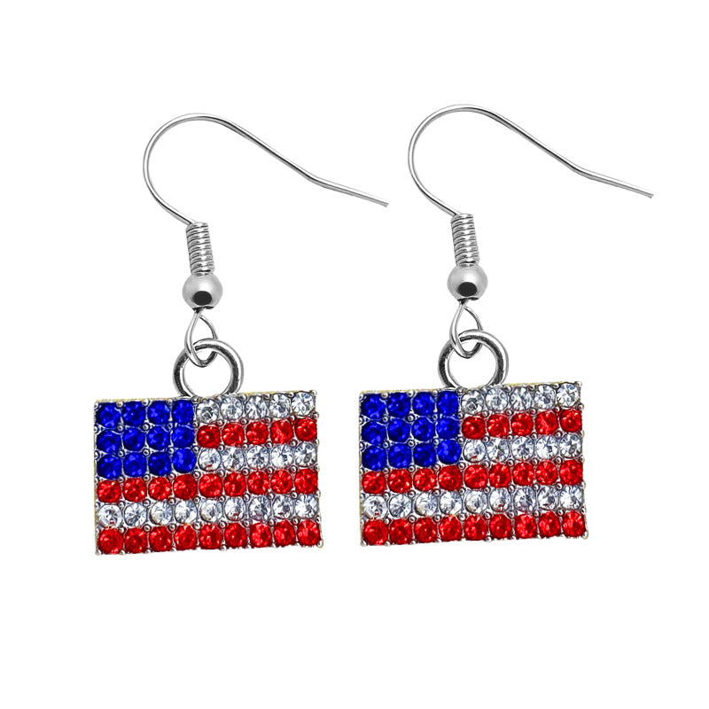 Women's stud earrings wing design enamel with star motif and fine alloy Bowlift
