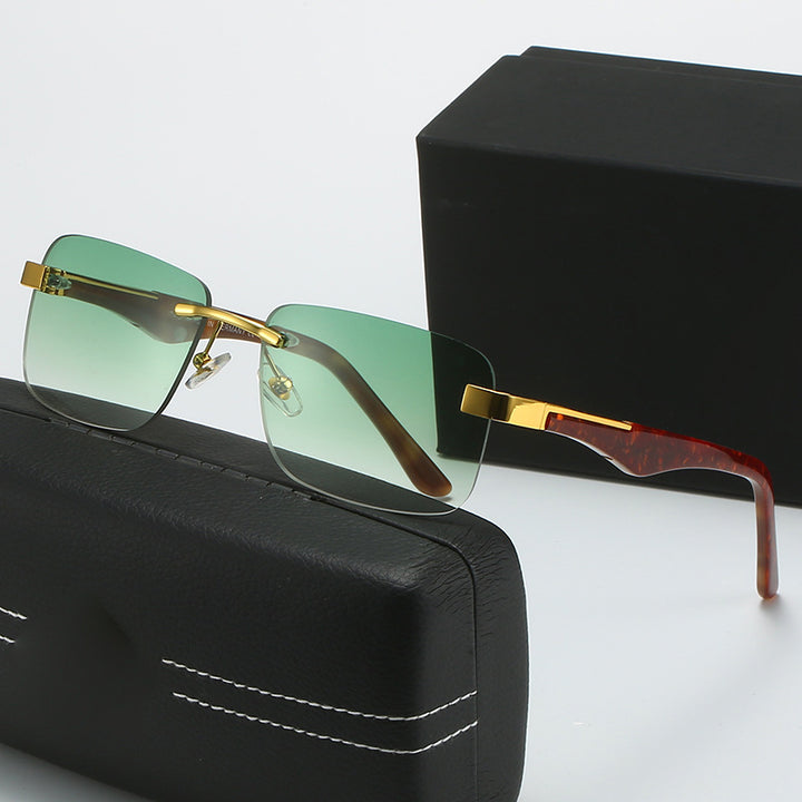 Women’s fashionable half-frame glasses with elegant metal and plastic mix Bowlift