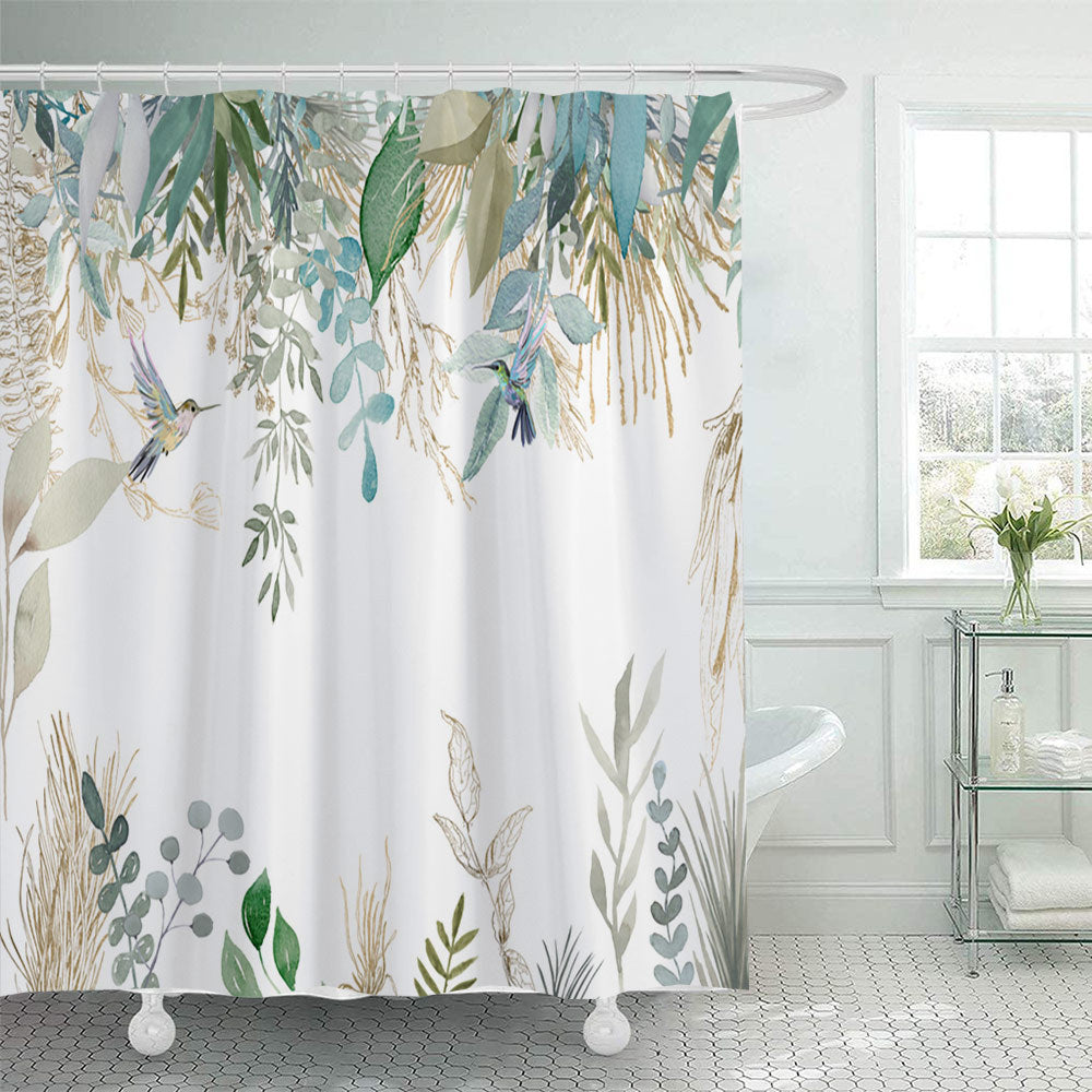 Floral Lavender Pattern Shower Curtain Bowlift