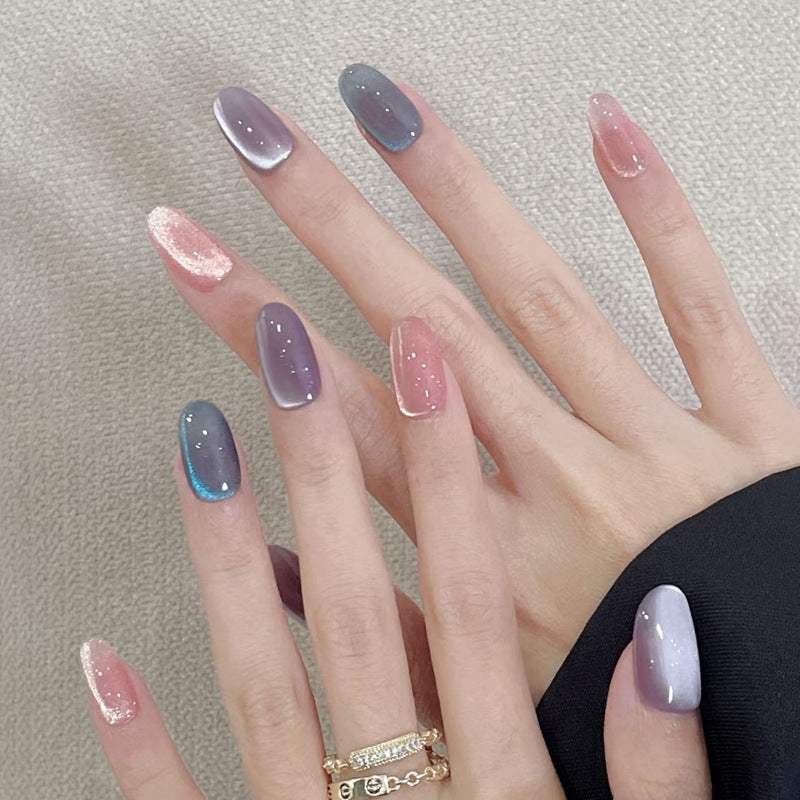 Ombre Gradient Glossy Press-On Nails Bowlift