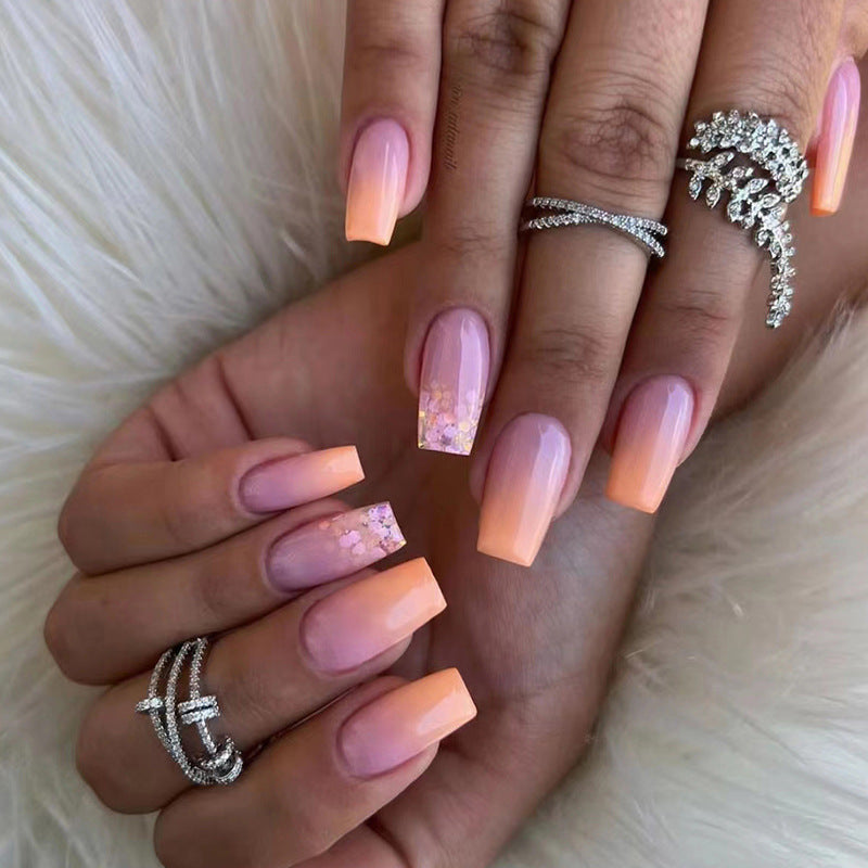 Elegant Ombre Press-On Nail Extensions Bowlift