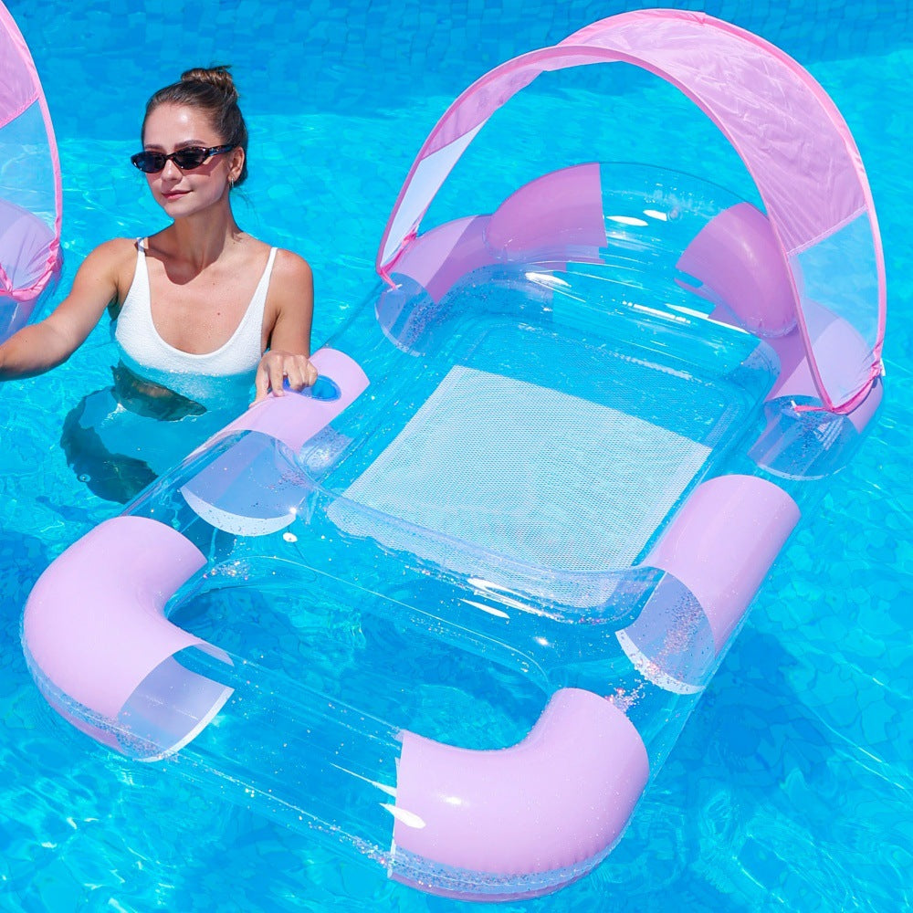 Inflatable Pool Lounger with Canopy Bowlift