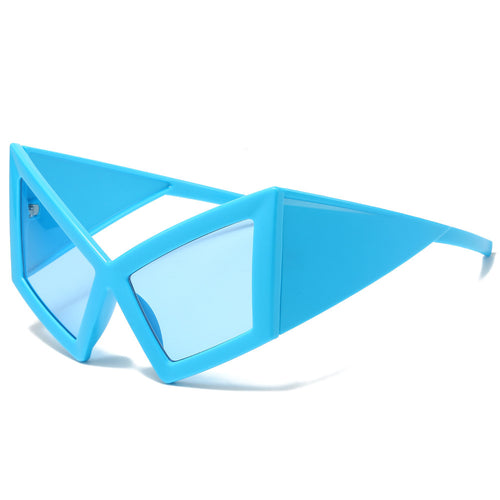 Futuristic Geometric Shield Sunglasses Bowlift