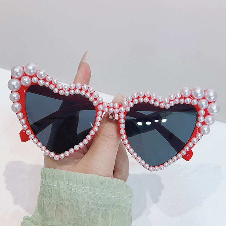Cat-Eye Pearl-Embellished Sunglasses Bowlift