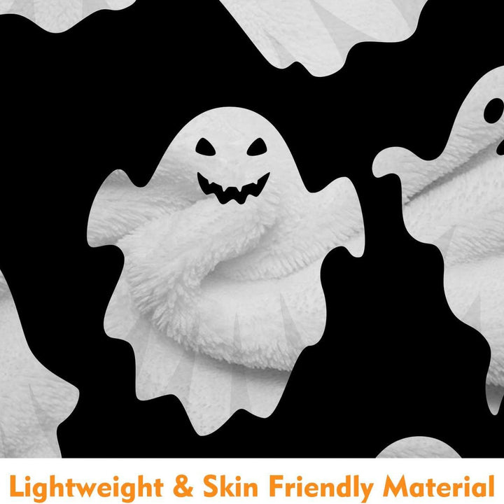 Spooky Ghost Pattern Throw Blanket