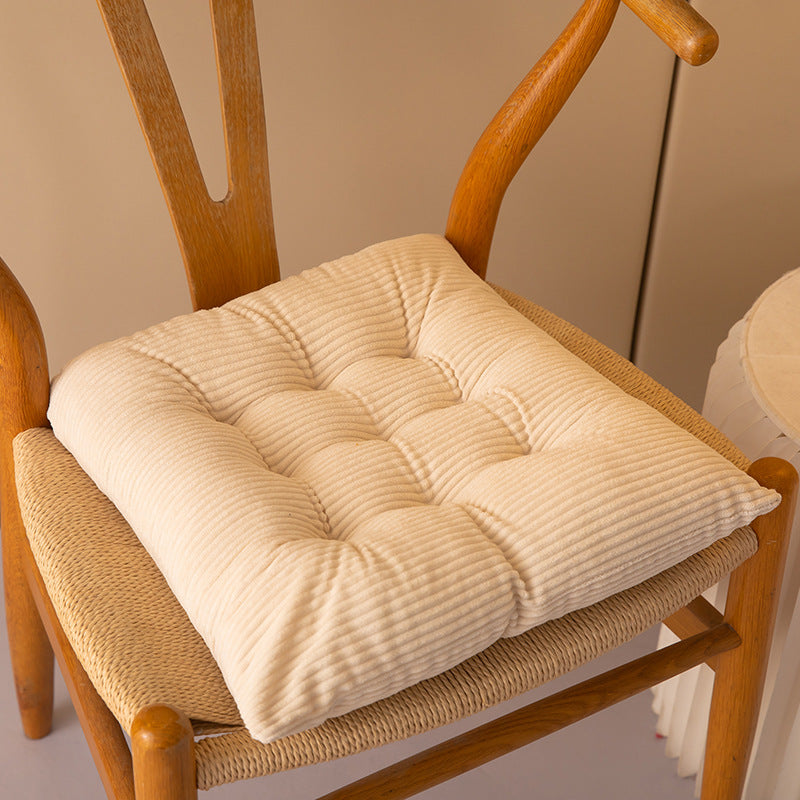 Tufted corduroy seat cushion with high-density polyester fill and anti-slip backing Bowlift