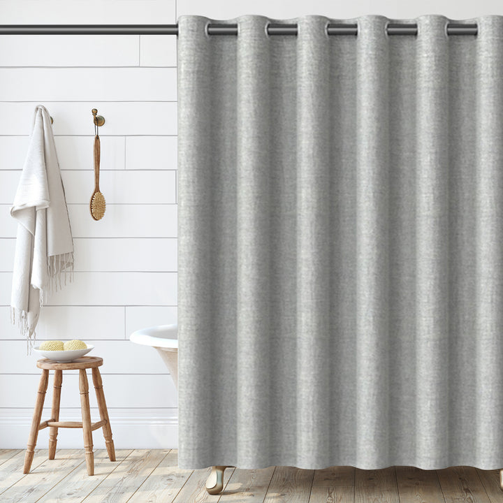Textured Fabric Shower Curtain Bowlift 1784802089