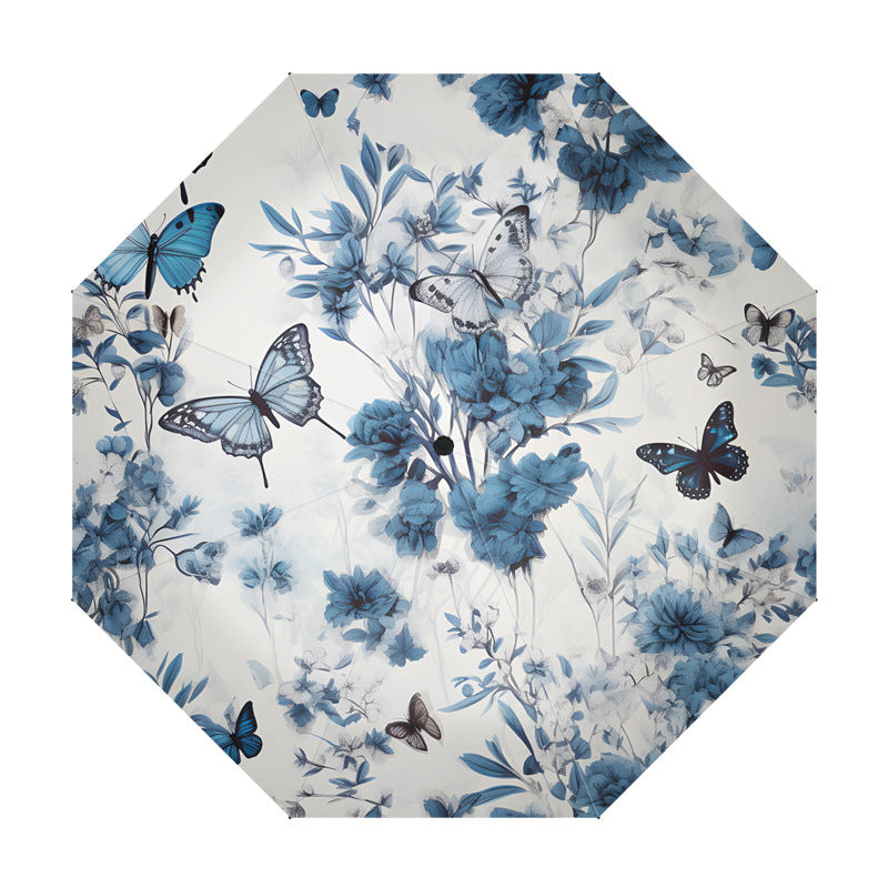 Ladies elegant umbrella with floral design Bowlift