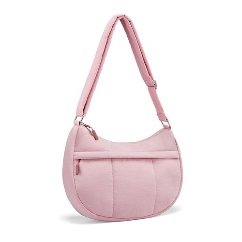 Fashionable shoulder bag with padded shoulder strap and multiple compartments Bowlift